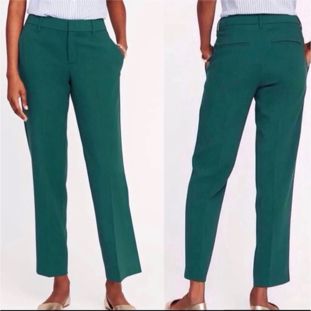 Old Navy Harper mid-rose dark green dress pant 2 Regular